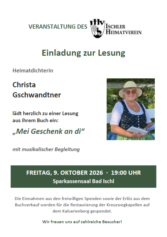 Lesung Christa Gschwandtner