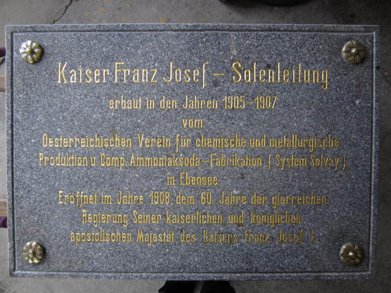 Erinnerungstafel Soleleitung